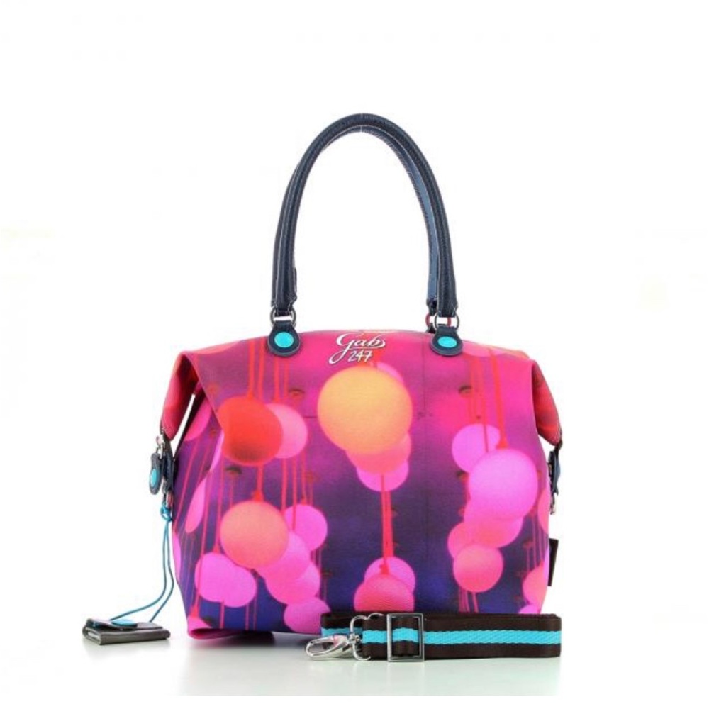 Franco Gabbrielli Gabs Lampade Viola L 247 Leather 4 Way Transformable bag - Picture 5 of 16
